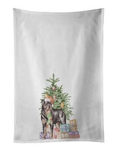 Load image into Gallery viewer, Rottweiler Christmas Presents and Tree White Kitchen Towel Set of 2