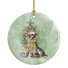 Load image into Gallery viewer, Christmas Black Labrador Retriever Ornament - Round Ceramic Ornament – Artist-Designed Keepsake Decoration