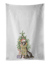 Load image into Gallery viewer, Labrador Retriever Black Christmas Presents and Tree White Kitchen Towel Set of 2