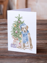 Load image into Gallery viewer, Christmas Yellow Labrador Retriever Greeting Cards -  Blank Note Cards – 8-Pack of Artist-Designed Cards with Envelopes