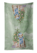 Load image into Gallery viewer, Christmas Yellow Labrador Retriever Kitchen Towel