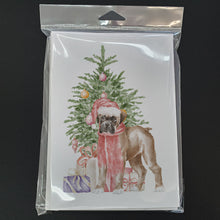 Load image into Gallery viewer, Christmas Boxer Puppy Greeting Cards -  Blank Note Cards – 8-Pack of Artist-Designed Cards with Envelopes
