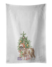 Load image into Gallery viewer, Boxer Puppy #2 Christmas Presents and Tree White Kitchen Towel Set of 2