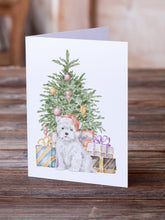 Load image into Gallery viewer, Christmas West Highland White Terrier Puppy Greeting Cards -  Blank Note Cards – 8-Pack of Artist-Designed Cards with Envelopes
