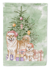 Load image into Gallery viewer, Christmas Shiba Inu Momma and Baby Garden Flag – Decorative Outdoor Yard Flag