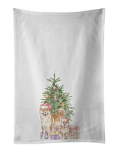 Load image into Gallery viewer, Shiba Inu Momma and Baby Christmas Presents and Tree White Kitchen Towel Set of 2