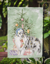 Load image into Gallery viewer, Christmas Sheltie Shetland Sheepdog Blue Merle Garden Flag – Decorative Outdoor Yard Flag