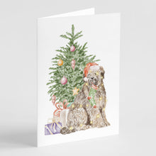 Load image into Gallery viewer, Christmas Briard #1 Greeting Cards -  Blank Note Cards – 8-Pack of Artist-Designed Cards with Envelopes