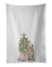 Load image into Gallery viewer, Briard Christmas Presents and Tree White Kitchen Towel Set of 2