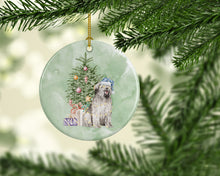 Load image into Gallery viewer, Christmas Briard #2 Ornament - Round Ceramic Ornament – Artist-Designed Keepsake Decoration