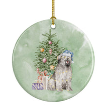 Load image into Gallery viewer, Christmas Briard #2 Ornament - Round Ceramic Ornament – Artist-Designed Keepsake Decoration