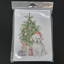 Load image into Gallery viewer, Christmas Bichon Frise Puppy Greeting Cards -  Blank Note Cards – 8-Pack of Artist-Designed Cards with Envelopes