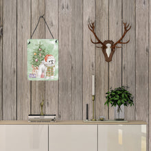 Load image into Gallery viewer, Christmas Bichon Frise Red Hat Wall or Door Hanging Prints
