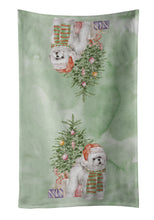 Load image into Gallery viewer, Christmas Bichon Frise Red Hat Kitchen Towel