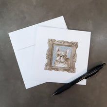 Load image into Gallery viewer, French Bulldog Fawn Square Greeting Cards -  Blank Note Cards – 8-Pack of Artist-Designed Cards with Envelopes