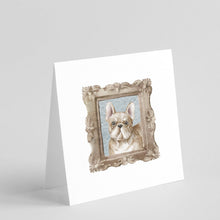 Load image into Gallery viewer, French Bulldog Fawn Square Greeting Cards -  Blank Note Cards – 8-Pack of Artist-Designed Cards with Envelopes