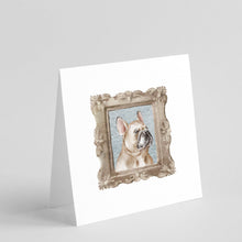 Load image into Gallery viewer, French Bulldog Fawn Side View Square Greeting Cards -  Blank Note Cards – 8-Pack of Artist-Designed Cards with Envelopes