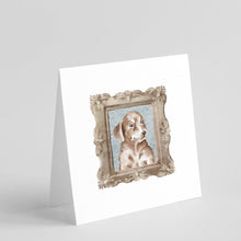 Load image into Gallery viewer, Dachsund Shorthaired Chocolate Puppy Side View Square Greeting Cards -  Blank Note Cards – 8-Pack of Artist-Designed Cards with Envelopes