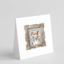 Load image into Gallery viewer, Dachsund Shorthaired Merle Front View Square Greeting Cards -  Blank Note Cards – 8-Pack of Artist-Designed Cards with Envelopes