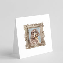 Load image into Gallery viewer, English Cocker Spaniel Liver Tan Front View Square Greeting Cards -  Blank Note Cards – 8-Pack of Artist-Designed Cards with Envelopes