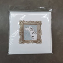 Load image into Gallery viewer, Dalmation Side View Square Greeting Cards -  Blank Note Cards – 8-Pack of Artist-Designed Cards with Envelopes
