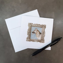 Load image into Gallery viewer, German Shepherd Side View Square Greeting Cards -  Blank Note Cards – 8-Pack of Artist-Designed Cards with Envelopes
