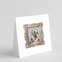Load image into Gallery viewer, German Shepherd Puppy Square Greeting Cards -  Blank Note Cards – 8-Pack of Artist-Designed Cards with Envelopes