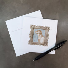 Load image into Gallery viewer, Labrador Retriever Yellow Side View Square Greeting Cards -  Blank Note Cards – 8-Pack of Artist-Designed Cards with Envelopes