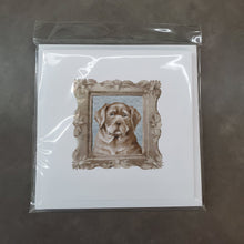 Load image into Gallery viewer, Labrador Retriever Chocolate Puppy Square Greeting Cards -  Blank Note Cards – 8-Pack of Artist-Designed Cards with Envelopes
