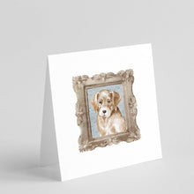 Load image into Gallery viewer, Labrador Retriever Yellow Puppy Front View Square Greeting Cards -  Blank Note Cards – 8-Pack of Artist-Designed Cards with Envelopes