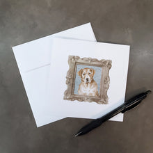 Load image into Gallery viewer, Labrador Retriever Yellow Head Tilt Square Greeting Cards -  Blank Note Cards – 8-Pack of Artist-Designed Cards with Envelopes