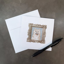 Load image into Gallery viewer, Shiba Inu Red Front View 2 Square Greeting Cards -  Blank Note Cards – 8-Pack of Artist-Designed Cards with Envelopes