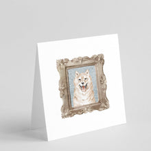 Load image into Gallery viewer, Shiba Inu Red Front View 2 Square Greeting Cards -  Blank Note Cards – 8-Pack of Artist-Designed Cards with Envelopes