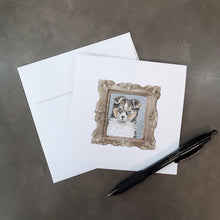 Load image into Gallery viewer, Sheltie Sable Puppy Square Greeting Cards -  Blank Note Cards – 8-Pack of Artist-Designed Cards with Envelopes