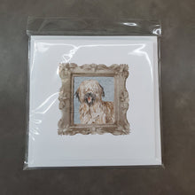 Load image into Gallery viewer, Briard Tawny Smile 3 Square Greeting Cards -  Blank Note Cards – 8-Pack of Artist-Designed Cards with Envelopes