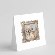 Load image into Gallery viewer, Briard Tawny Smile 3 Square Greeting Cards -  Blank Note Cards – 8-Pack of Artist-Designed Cards with Envelopes
