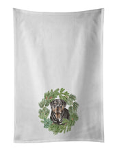Load image into Gallery viewer, Rottweiler Christmas Wreath White Kitchen Towel Set of 2