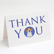 Load image into Gallery viewer, Beagle Tricolor #2 Thank You Greeting Cards -  Blank Note Cards – 8-Pack of Artist-Designed Cards with Envelopes