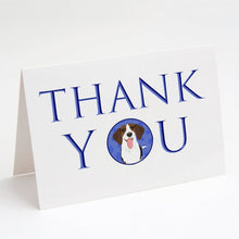 Load image into Gallery viewer, Beagle Tricolor Red Ticked #3 Thank You Greeting Cards -  Blank Note Cards – 8-Pack of Artist-Designed Cards with Envelopes