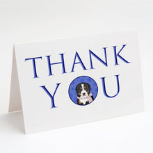 Load image into Gallery viewer, Bernese Mountain Dog Puppy #1 Thank You Greeting Cards -  Blank Note Cards – 8-Pack of Artist-Designed Cards with Envelopes