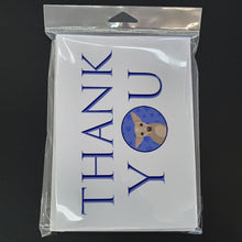 Load image into Gallery viewer, Chihuahua Silver Thank You Greeting Cards -  Blank Note Cards – 8-Pack of Artist-Designed Cards with Envelopes