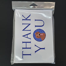 Load image into Gallery viewer, Chihuahua Red #1 Thank You Greeting Cards -  Blank Note Cards – 8-Pack of Artist-Designed Cards with Envelopes