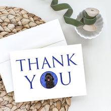 Load image into Gallery viewer, Doodle Black #1 Thank You Greeting Cards -  Blank Note Cards – 8-Pack of Artist-Designed Cards with Envelopes