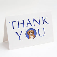 Load image into Gallery viewer, Doodle Tricolor #2 Thank You Greeting Cards -  Blank Note Cards – 8-Pack of Artist-Designed Cards with Envelopes