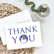 Load image into Gallery viewer, English Bulldog Tricolor #1 Thank You Greeting Cards -  Blank Note Cards – 8-Pack of Artist-Designed Cards with Envelopes