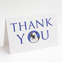 Load image into Gallery viewer, English Bulldog Tricolor #3 Thank You Greeting Cards -  Blank Note Cards – 8-Pack of Artist-Designed Cards with Envelopes