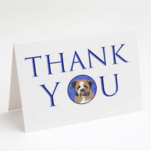 Load image into Gallery viewer, English Bulldog Tricolor #4 Thank You Greeting Cards -  Blank Note Cards – 8-Pack of Artist-Designed Cards with Envelopes
