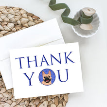 Load image into Gallery viewer, French Bulldog Fawn #2 Thank You Greeting Cards -  Blank Note Cards – 8-Pack of Artist-Designed Cards with Envelopes