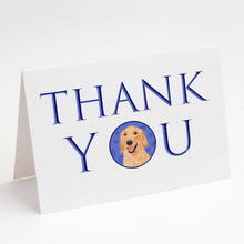 Load image into Gallery viewer, Golden Retriever Gold #1 Thank You Greeting Cards -  Blank Note Cards – 8-Pack of Artist-Designed Cards with Envelopes