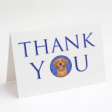 Load image into Gallery viewer, Golden Retriever Red #2 Thank You Greeting Cards -  Blank Note Cards – 8-Pack of Artist-Designed Cards with Envelopes
